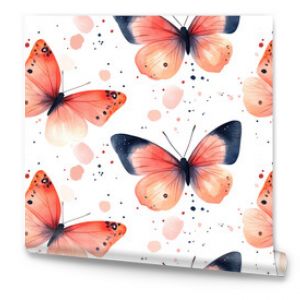 Cute watercolor butterfly seamless pattern ideal for children s bedroom decor and magical themed projects