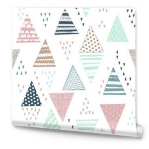 Seamless pattern with decorative hand-drawn triangles.