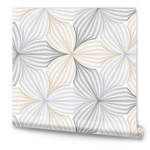 flower pattern vector, repeating linear petal of flower, monochrome stylish