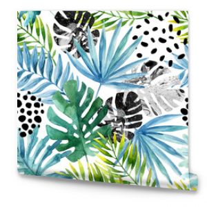 Hand drawn abstract tropical summer background