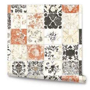 Tile pattern featuring intricate designs in various colors