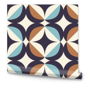 seamless retro pattern in scandinavian style with geometric elements