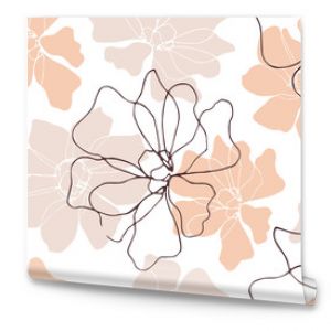 Floral seamless pattern with blossom flowers