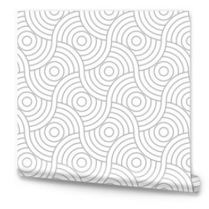 Background pattern seamless circle geometric abstract wave white and gray line.