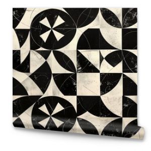 Black and white geometric pattern. Can be used as a background or as a design element.