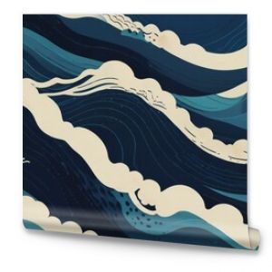 sea waves seamless pattern