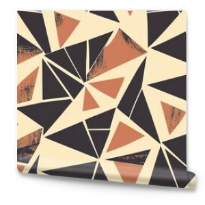 Create a seamless pattern with abstract triangles and lines in contrasting shades