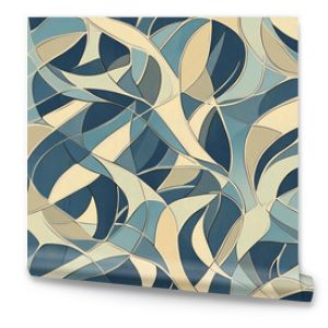  A seamless pattern of intertwining abstract lines. 