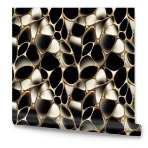 Seamless abstract black and gold metallic pattern