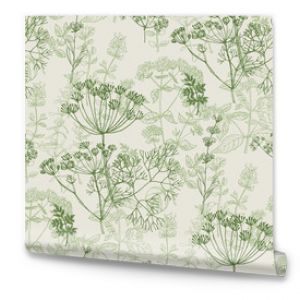 Elegant classic herbal seamless pattern