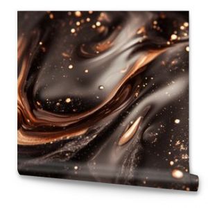 Indulge in luxurious melted chocolate  a smooth swirled texture perfect for culinary creations