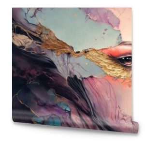 Abstract marble mural wallpaper Ai generated