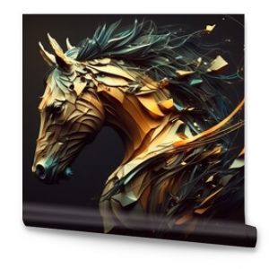 Horse abstract magical animal background with mare stallion wallpaper generative ai