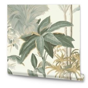 Oriental Landscape vintage Wallpaper background, wallpaper vintage green, background vintage, background green, background abstract,flowers in the garden vintage background