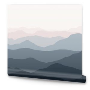 Beautiful mountains landscape. Nature background. Vector illustration for backdrops, banners, prints, posters, murals and wallpaper design.