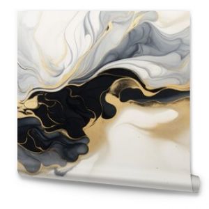 Gold abstract black marble background art paint pattern ink texture watercolor white fluid wall. Abstract liquid gold design luxury wallpaper nature black brush oil modern paper splash painting water.