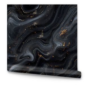 Smooth night black marbled surface background or wallpaper or website or header, copy text space for words