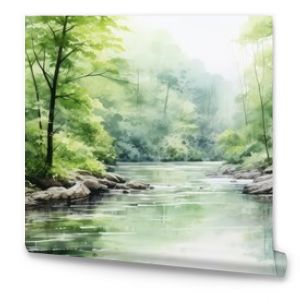 verdant greenery water color