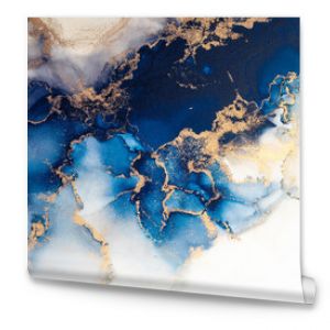 Marble ink abstract art from exquisite original painting for abstract background . Painting was painted on high quality paper texture to create smooth marble background pattern of ombre alcohol ink .