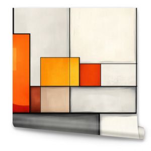 Modern Geometric Abstract Art with Bold Color Blocks