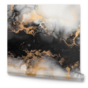 Marble ink abstract art from exquisite original painting for abstract background . Painting was painted on high quality paper texture to create smooth marble background pattern of ombre alcohol ink .