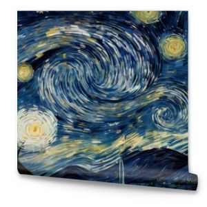 harmonious patterns swirling inAnAbstract Van Gogh Starry Night