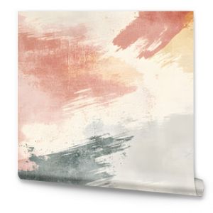 Random brush strokes in muted colors on a plain background, offering an artistic yet minimalist vibe