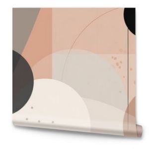 Contemporary minimalist wallpaper with abstract shapes