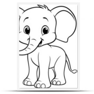 Kolekcja postaci z kreskówek przyjaznych zwierzętom safari z Afryki Lew żyrafa słoń nosorożec i przyjaciele zebry Czarny kontur co