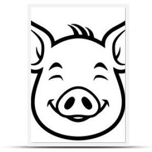 Pig Head SVG vector transparent background PNG clipart