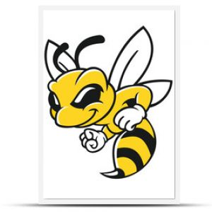 ilustracja wektorowa sztuki pszczół latająca pszczoła kreskówka
