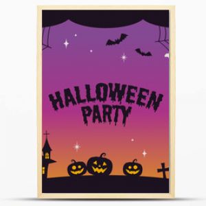 tło wektor z zestawem ikon halloween dla banerów, kart, ulotek, tapet w mediach społecznościowych itp