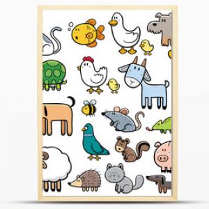 Vector Illustration of Cartoon animals