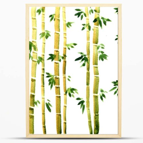 watercolor bamboo background
