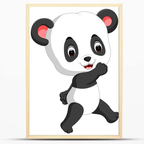 Cute funny panda cartoon