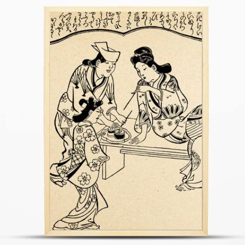 Japan art. Retro illustration