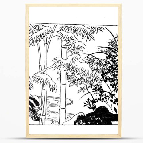 Japan art. Retro illustration