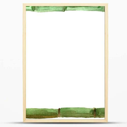 bamboo frame hand drawing. watercolor illustration for design and decoration of cards, wallpapers, invitations.