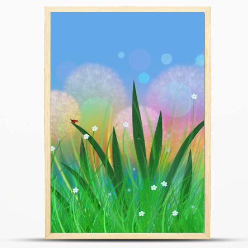 Fairy meadow with dandelions