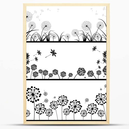 Dandelions vector set