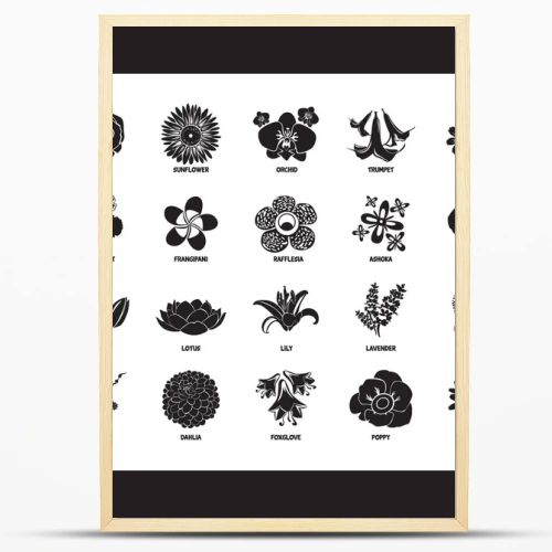 Collection of flower icons