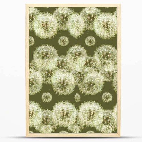 Seamless dandelions pattern illustration