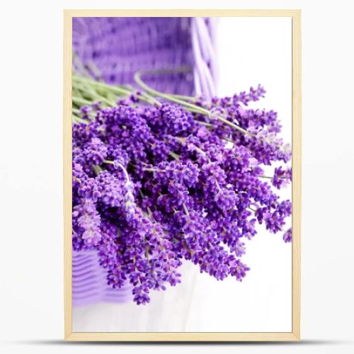 Lavende in wicker basket