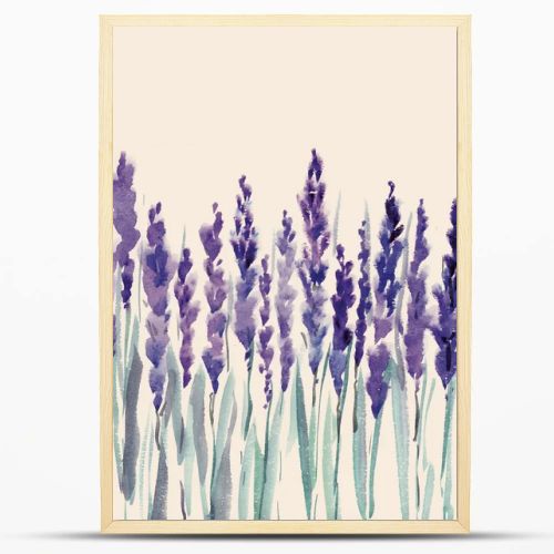 french lavander watercolor illustration