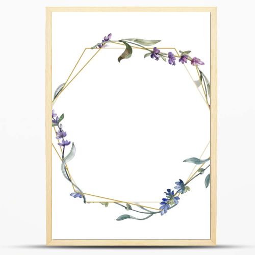 Purple lavender. Watercolor illustration set. Seamless background pattern. Fabric wallpaper print texture.