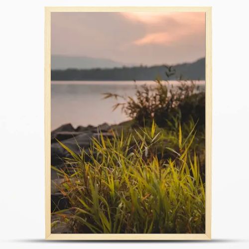 Autumn sunset over the lake