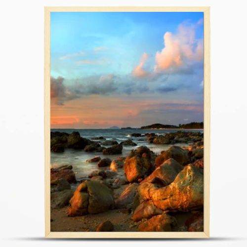 Tropical colorful sunset.