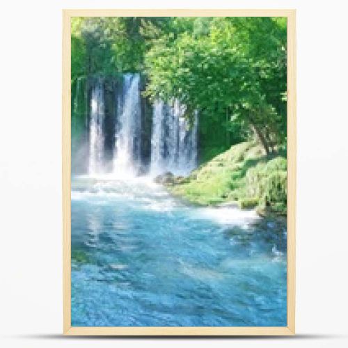 Panorama of waterfall duden turkey