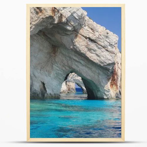 Blue caves on Zakynthos island, Greece