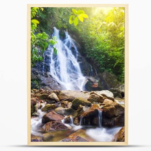 Beautiful Sai Rung waterfall in Thailand